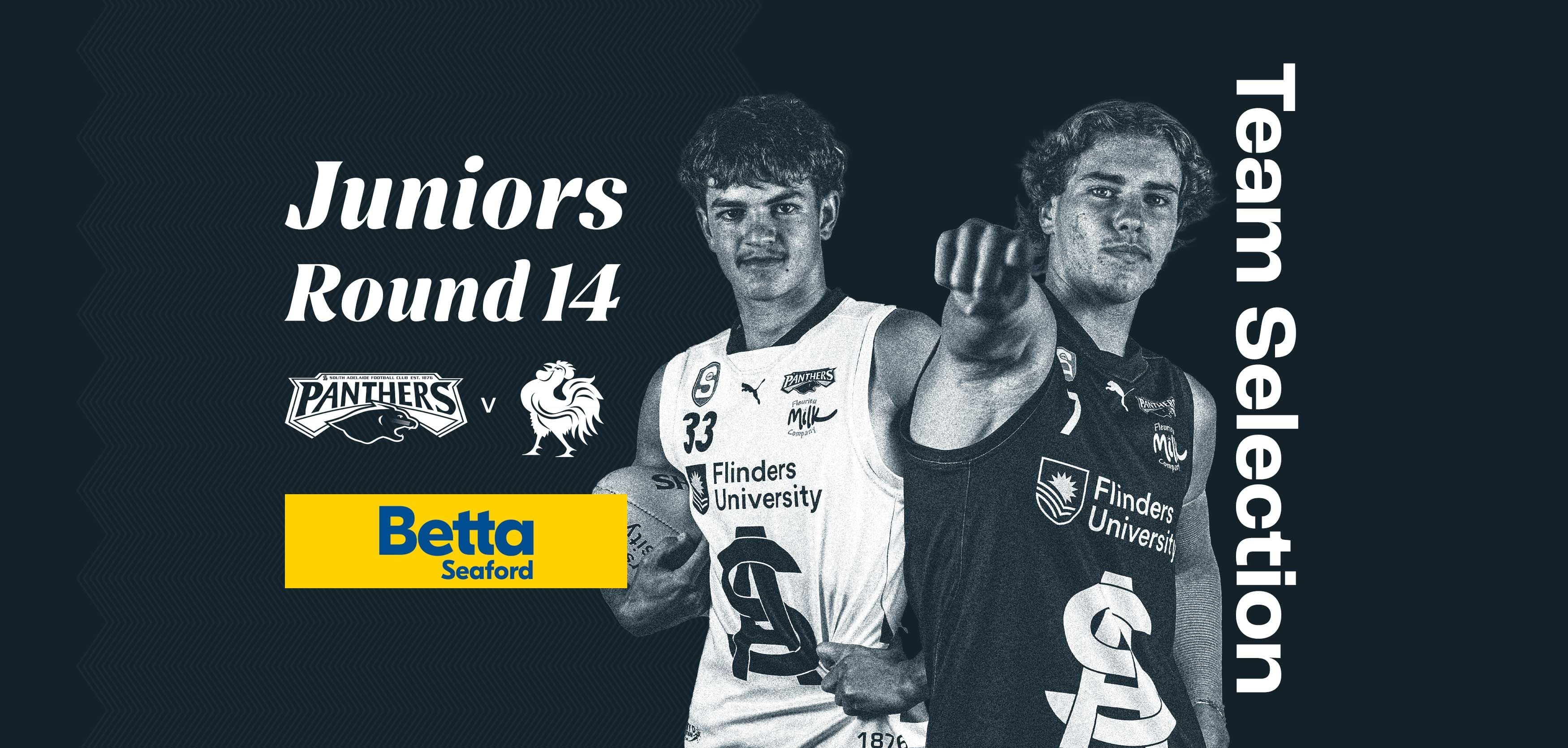 BETTA Team Selection: Juniors Round 14 v North Adelaide BETTA Team Selection: Juniors Round 14 v North Adelaide